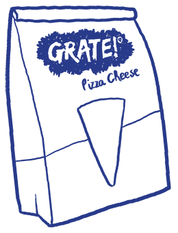 GRATE pizza cheese